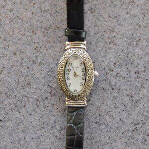 Waltham women’s wrist watch marcasite with mother of pearl face